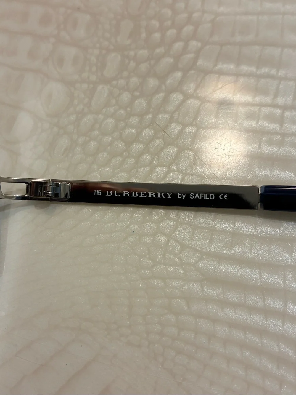 Burberry Men's Blue Gradient Rimless Sunglasses